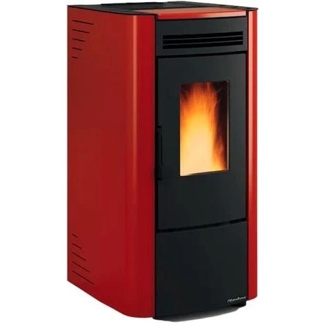 Estufa de pellets – Ketty acabado Burdeos 46×51 h 88 cm 2,4‑6,3 kW Depósito de 15 kg – Extraflame