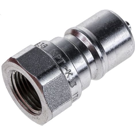 Rs Pro – Raccord hydraulique rapide mâle 3/8 pouces – Acier – Verrou à bille – Pour systèmes hydrauliques industriels - 8pouces (1/2)