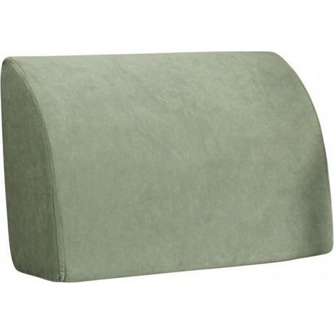 Wedge Cushion with Soft Velvet Cover, Velvet — Light Green, Firm Yellow Foam, Support, 50 × 33 × 15 cm (1/5)
