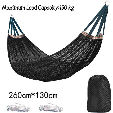 Hamac de camping pour enfants (260 × 130 cm) — Respirant et doux  idéal pour le camping en plein air et les loisirs, en intérieur comme en extérieur. (1/4)