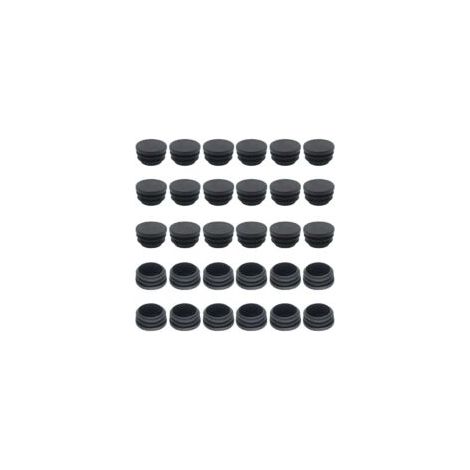 Embout de Chaise 25mm 50 Pièces Bouchon pour Tube Rond Embout pour Tube Embout Tube Rond Bouchons de Tubes Rond Embout Entrant Rond Bouchon pour Pied de Chaisse Capuchon pour Poteau - Crezuo (1/4)