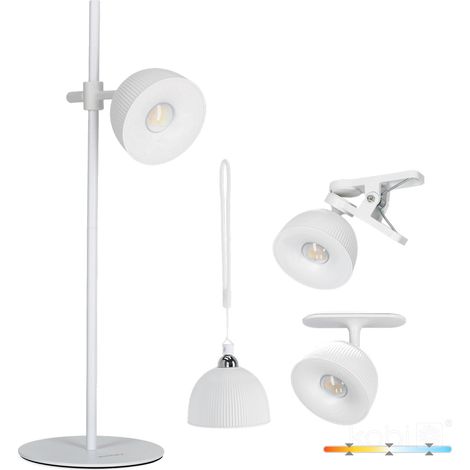 Lampe de bureau LED sans fil blanche 2,5 W 3 températures de couleur 150 lm ORBI Kobi (1/5)