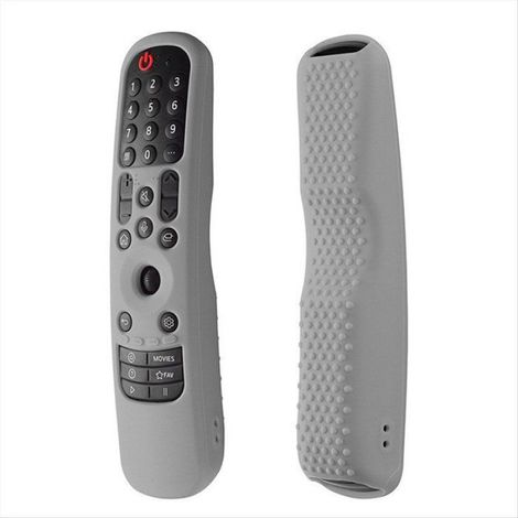Coque Protection Télécommande - Silicone Antichoc - Pour LG AN-MR21 AN-MR22 - Gris Clair - 1 Pièce (1/5)