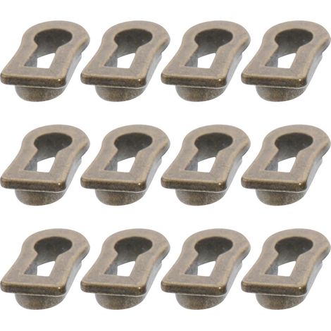 Balacoo Lot de 12 plaques serrure ovales en métal pour portes et (1/5)
