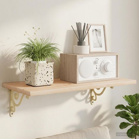 vidaXL Soportes para estanterías de pared 12 uds. Blanco antiguo (1/5)