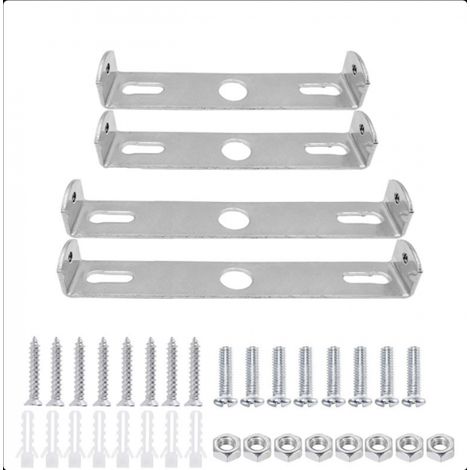 Lot de 4 Pièces Support de Fixation Plafonnier 90mm/105mm Luminaires Support de Plaque de Plafond Plaques de Lampe de Plafond pour Plafonnier de Bureau à Domicile (1/5)