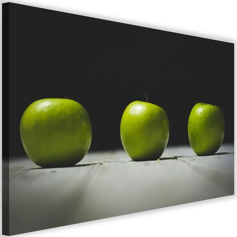 Tableau sur toile Pomme Vert Fruit 60x40 (1/5)