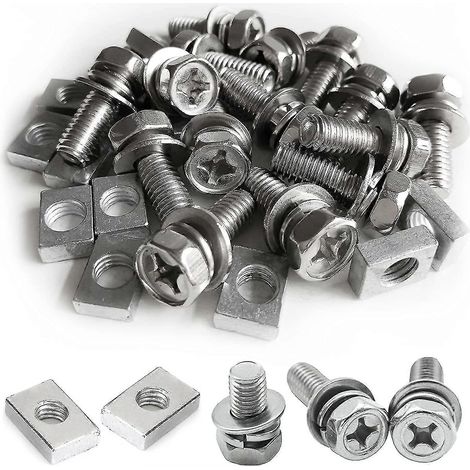 Kit de 15 vis et écrous M6x16 mm pour bornes de batterie de moto, en acier inoxydable, pour quad, moto et scooter. (1/5)