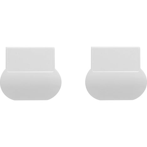 Lot de 2 levier de couvercle de toilette, Lève-siège de toilette, Accessoire de toilette, 7 x 6 cm, Blanc (1/5)