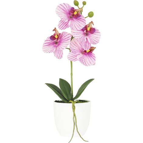 Orchidée artificielle veinée 35cm