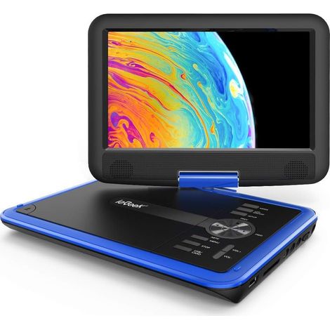 Lecteur DVD portable ieGeek 11,5" pour enfants et voiture, écran 9,5", batterie rechargeable, compatible avec la synchronisation TV (1/5)