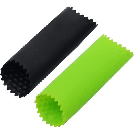 pair Éplucheur d'ail Éplucheur d'ail en siliCône Rouleau d'ail 12,5 mm de long, simple et insipide, peut être épluché en quelques secondes, noir et vert 2 pièces-Fei Yu (1/5)