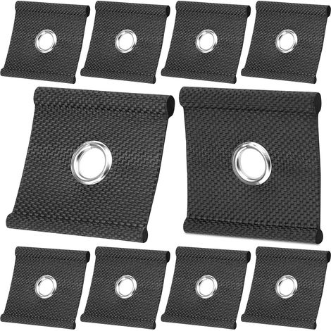 Lot de 10 œillets de passepoil pour rail de passepoil 5/6 mm – 7/8 mm, crochets de passepoil pour camping, caravane, auvent, tente de camping (noir) (1/5)