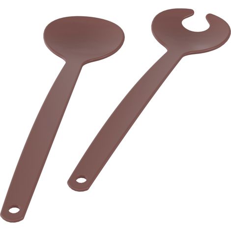 Rotho Salatbesteck Onda weinrot 30,5 cm 2-teilig