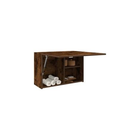Armoire murale de bain chêne fumé 60x25x40 bois d'ingénierie (1/5)