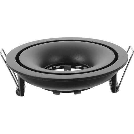Bague Noir pour Spots Encastrés de Finition Ronde Mr16 Gu10 en Clips à Ressort, Montage Plafond Sécurisé, pour Sous-sols et Extérieur (1/5)