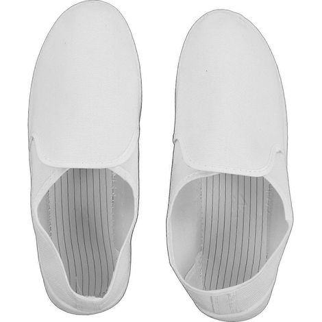 Antistatische Schuhe aus PVC-Canvas – sicher und bequem für staubfreie Elektronikwerkstätten, weiß, Größe 45