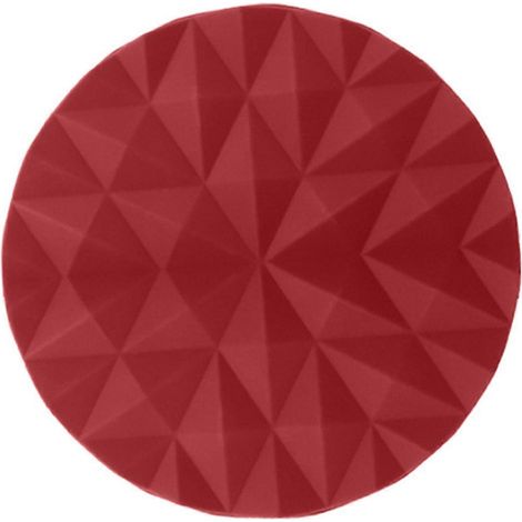 Dessous de plat en silicone alimentaire durable et flexible, résistant à la chaleur, rouge. Set de table antidérapant. (1/5)