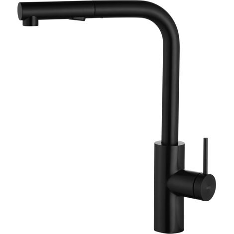 Grifo de cocina Oporto extraíble negro mate [ IMEX® ]