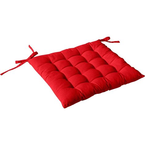 Galette de chaise carrée capitonnée en coton PANAMA