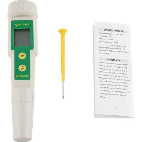 Testeur de piscine d'aquarium, moniteur numérique hydroponique d'aquarium de piscine d'aquarium 2 en 1 numérique ORP / TEMP (1/5)