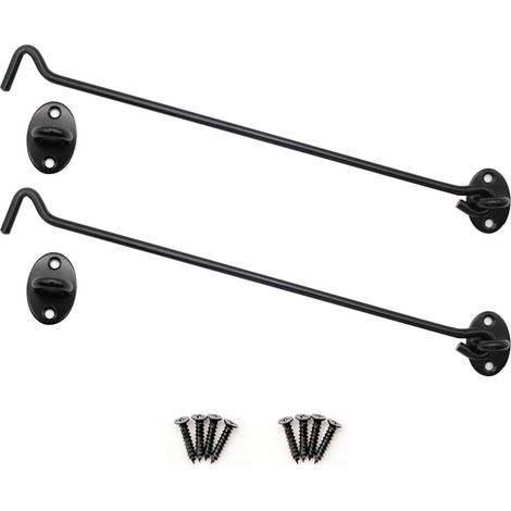 2 Pcs Acsergery Gift Stainless Steel Gate Latch Lock Hook Eye Latch With Mounting Screws (verrou de portail en acier inoxydable avec crochet et vis de montage)