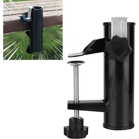 Parasol Holder Balcony Railing Parasol Holder Balcony Clamp Holder For Table Parasol Accessories Fixing For Balcony, Terrace Or Table - Balcony Parasols With Pole Up To Ø 19-38 Mm