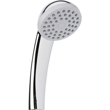 Hochdruck-Duschkopf aus verchromtem ABS mit 1 Strahl, wassersparender Anti-Kalk-Duschkopf für Dusche und Badewanne. (1/4)