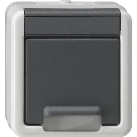Gira Presa SCHUKO KD + SP WG AP Grigio [441430], 4414 30