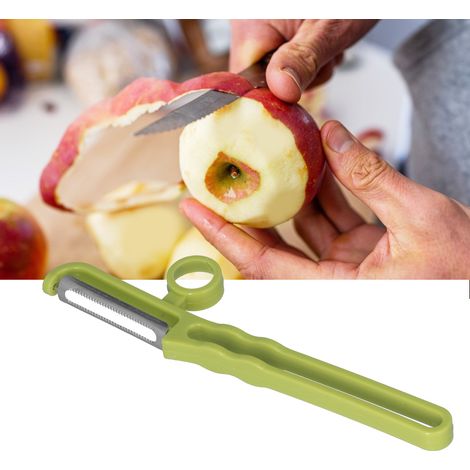 Éplucheur en acier inoxydable, éplucheur de fruits et légumes, éplucheur de pommes de terre, ustensile de cuisine, vert. (1/5)