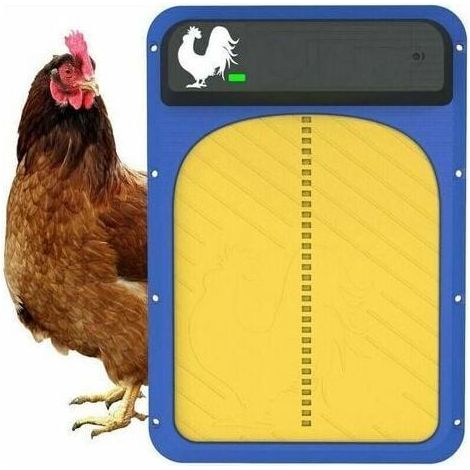 Porte de poulailler automatique à piles - 1pcs - Avec capteur de lumière - Kit de porte de poulailler étanche - 35x24x4.3cm (1/4)