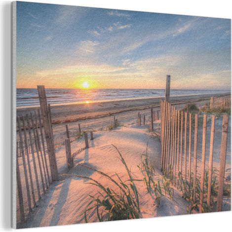 CUADRO ACÚSTICO Playa - Mar - Duna - Puesta de sol - Paisaje Absorbe el sonido 100x70 (1/5)