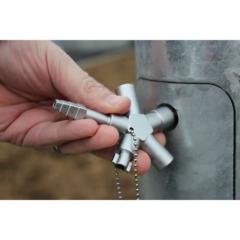 Clé universelle multifonction à 6en1 - clé tricoise carré - cle passe partout - Cle universelle multifonction pour armoires et serrures standards, radiateur - passe partout (1/4)