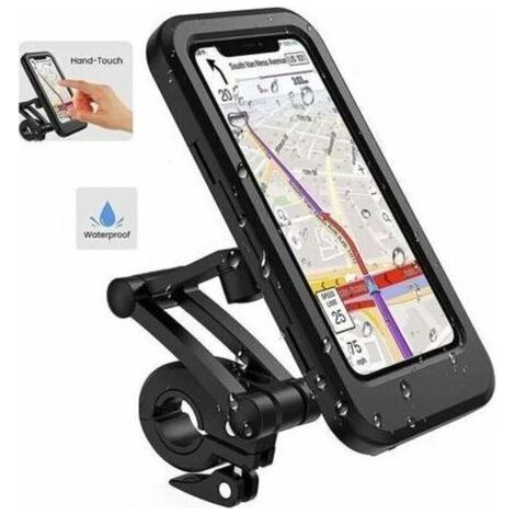 Support Téléphone Moto,Etanche Support Telephone Velo,360°Support Smartphone Moto Scooter avec Habillage Pluie Porte Téléphone pour Moto longziming (1/5)