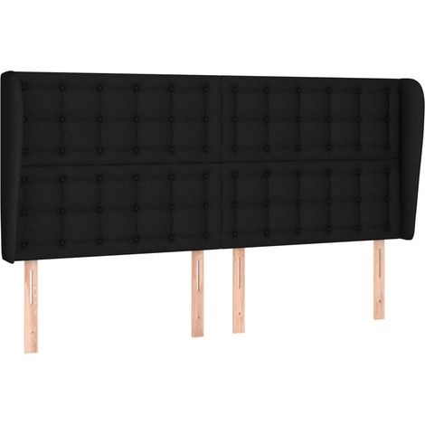 Maison Exclusive - Kopfteil mit Ohren Schwarz 163x23x118/128 cm S (1/5)