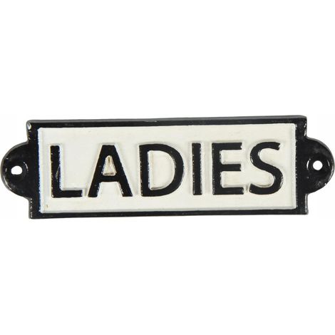 Letrero de hierro fundido para damas y mujeres (1/2)