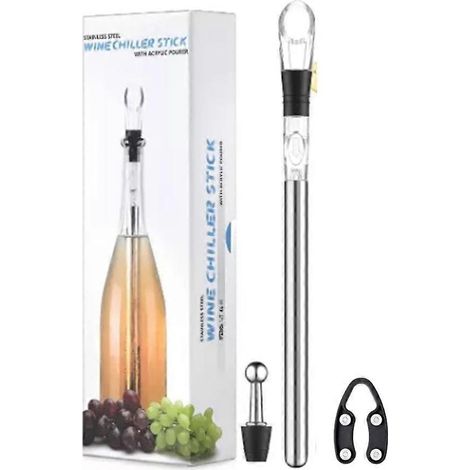 Bâtonnet rafraîchissant pour vin VinoAmigo : rafraîchit le vin en 15 minutes. (1/4)