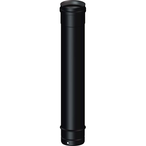 Conduit de fumée droit 80 mm – Vitrifié pour haute température – Longueur 1000 mm – Joint d'étanchéité inclus – Dinak