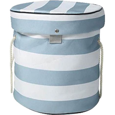 Sac de rangement pour jouets, tapis de jeu, petites briques, blocs, conteneur de rangement, fournitures ménagères, style rayé L (environ 600 g/21,2 oz) (1/5)