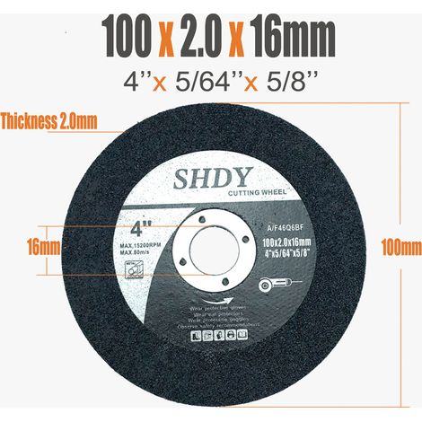 Diamètre extérieur 100 mm, diamètre intérieur 16 mm Disques abrasifs pour le traitement des métaux, meuleuses d'angle, disques de meulage pour acier inoxydable, disques de polissage. (1/5)