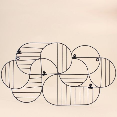 Pêle-mêle design en métal noir 59x31cm