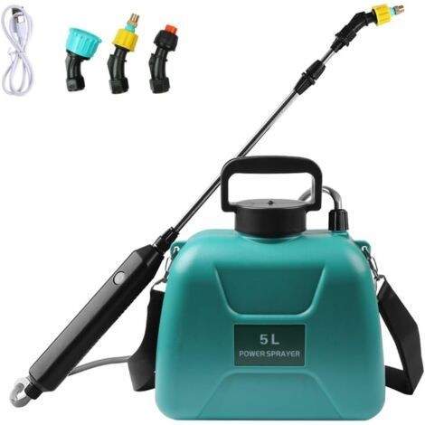 Pulvérisateur électrique 5L – Batterie 2400mAh – Lance télescopique 60cm – Pulvérisation précise pour jardins potagers et vignobles (1/5)