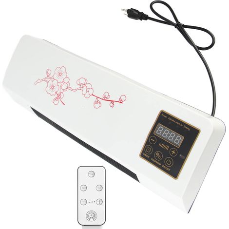 Ventilateur mural chauffant avec protection thermique et minuterie, souffleur d'air chaud pour chambre et salle de douche (1/5)
