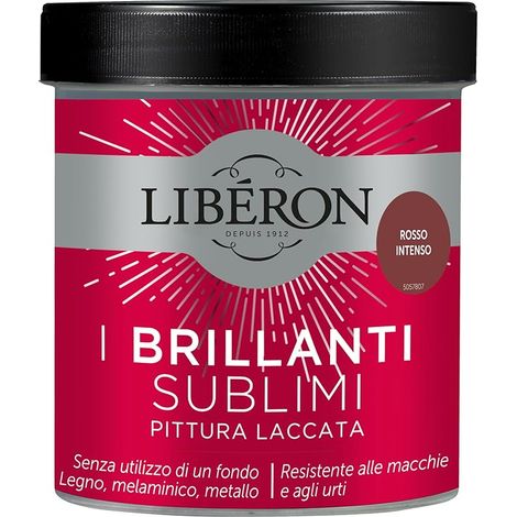 Pittura Laccata Liberon I Brillanti SuBlimi 500ml Rosso Intenso (1/3)