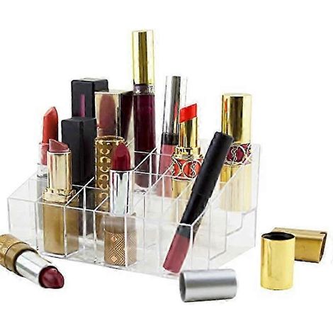 Présentoir à rouge à lèvres transparent en acrylique à 40 compartiments, boîte de rangement pour maquillage, présentoir à rouge à lèvres, boîte de rangement pour cosmétiques et bijoux (1/5)