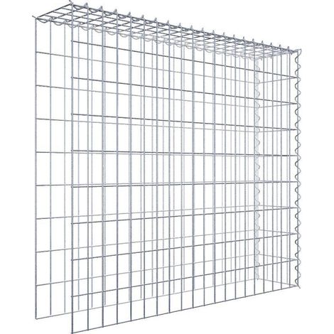 Gabiondeco - Gabion - Element de prolongation en hauteur et en longueur 100 cm x 90 cm x 20 cm (L x H x P). maille 5 x 10 cm. Spirale. Attention il manque deux gril... (1/5)