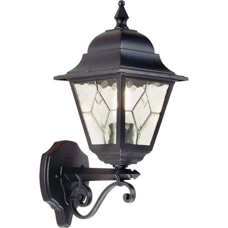 Elstead Norfolk - Lanterna da parete per esterni 1 luce con luce nera IP43, attacco E27 (1/5)