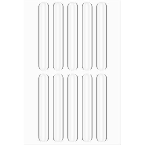 Lot de 10 pare chocs d'armoire, pare butee de porte d'armoire transparents, protection poignee porte butee de porte murale pare chocs en caoutchouc silencieux pour porte d'armoire, pare chocs porte (1/5)
