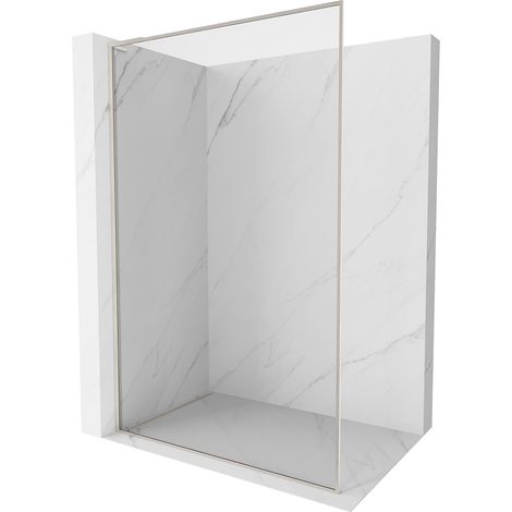 Mexen Kioto-F L Duschwand Walk-in mit Rahmen 75 x 202 cm, transparent 8 mm, gebürsteter Nickel - 800-075-174-97-00 (1/5)