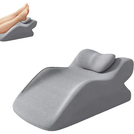 Beinhochlagerungskissen – 1 Stück – Memory-Schaum – Ergonomisch, gegen Krampfadern – Wohn-/Schlafzimmer – Grau, 60 x 36 x 24 cm (1/5)